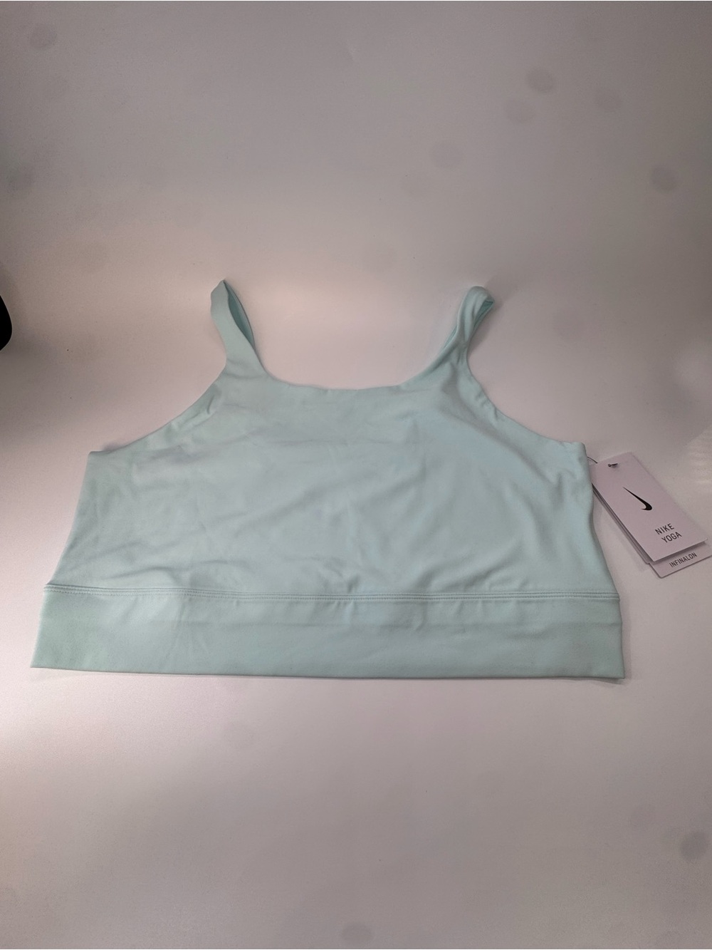 Nike Yoga Luxe Women's Infinalon Crop Top Size XL CV0576-336 Spring Green NWT